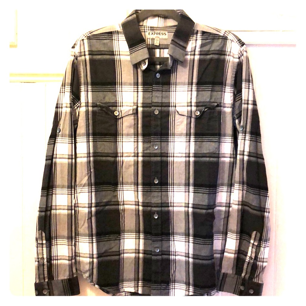 Long sleeve button down.